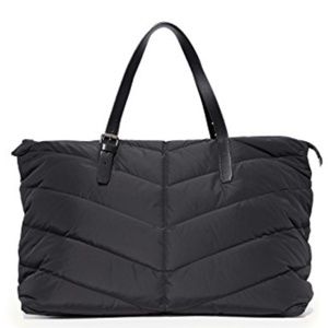 Mackage Emilee Black quilted weekender bag